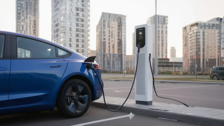 Автомобіль заражається від зарядної станції