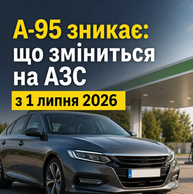 А-95 зникає з 1 липня 2026: що зміниться на АЗС України